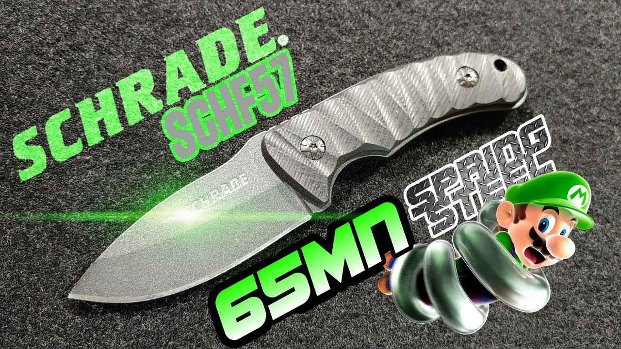 Schrade SCHF57 Compact Fixed Blade - Carbon Spring Steel! | Knife Review