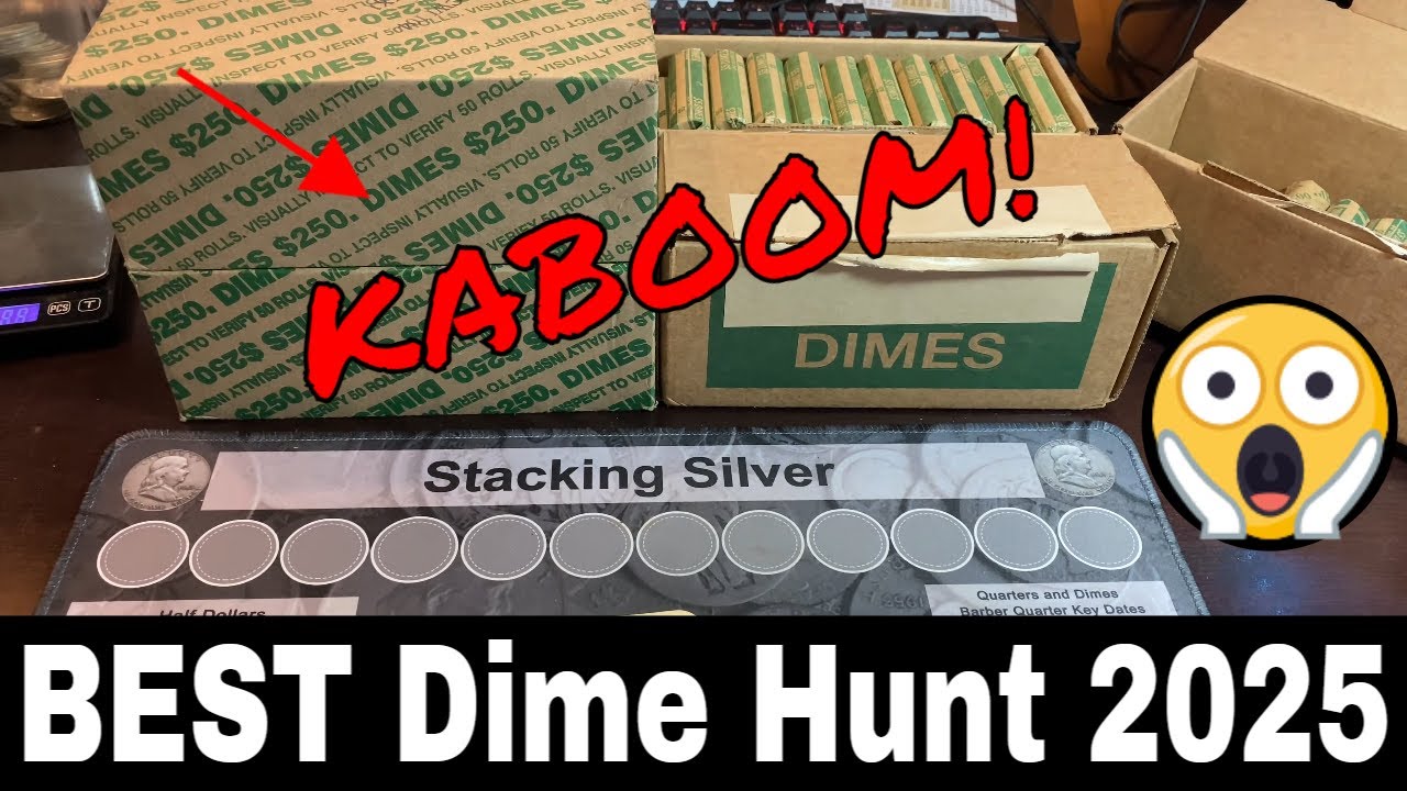 My BEST Dime Hunt in Years - DIME TIME - Coin Roll Hunting Dimes