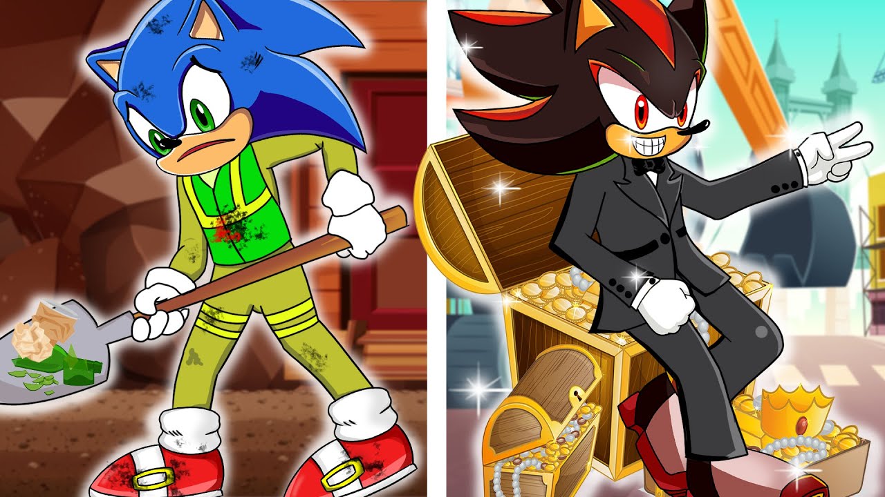 RICH Shadow VS POOR Sonic - Very Sad Story But Happy Ending - Sonic Animation