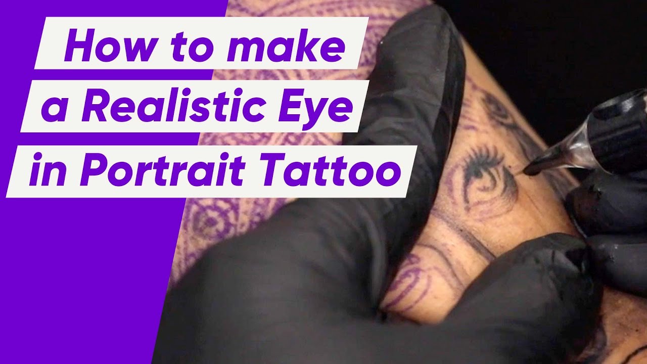 How to make a Realistic Eye in Portrait Tattoo | Customised Portrait Tattoo