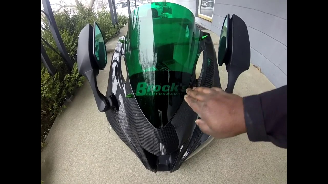 ZX10R Carbon Fiber Face & Intake Flap Removal