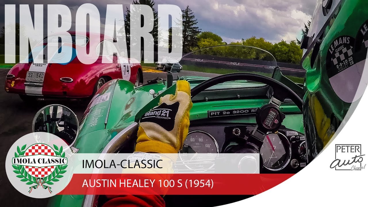 Austin-Healey 100 S onboard at Imola-Classic 2018