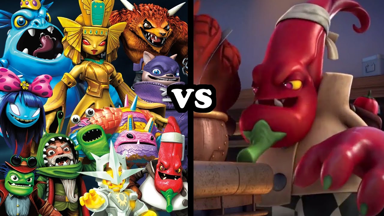 ALL EVOLVED DOOMRAIDERS VS CHEF PEPPER JACK - Skylanders Trap Team