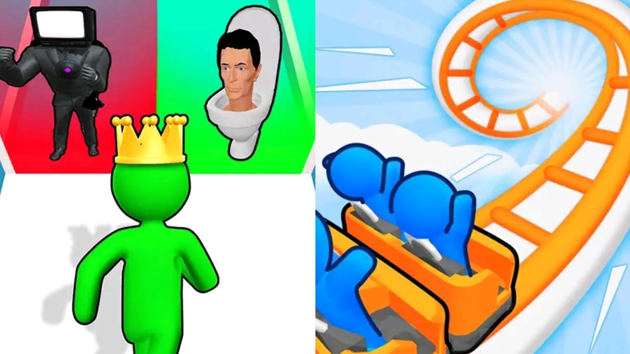 Giant Rush VS Runner Coaster Max Level Unlocked SpeedRun Gameplay Android,ios