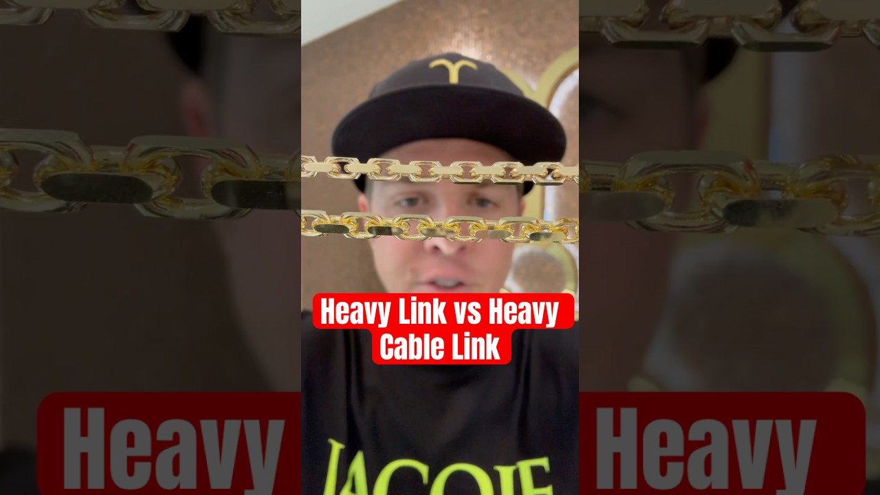 Difference between Heavy Link vs Heavy Cable Link #jacoje #heavylink #goldchain #goldjewellery
