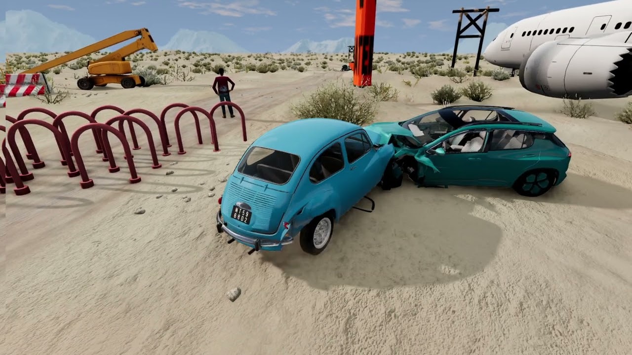Car vs bollard #beamngdrive