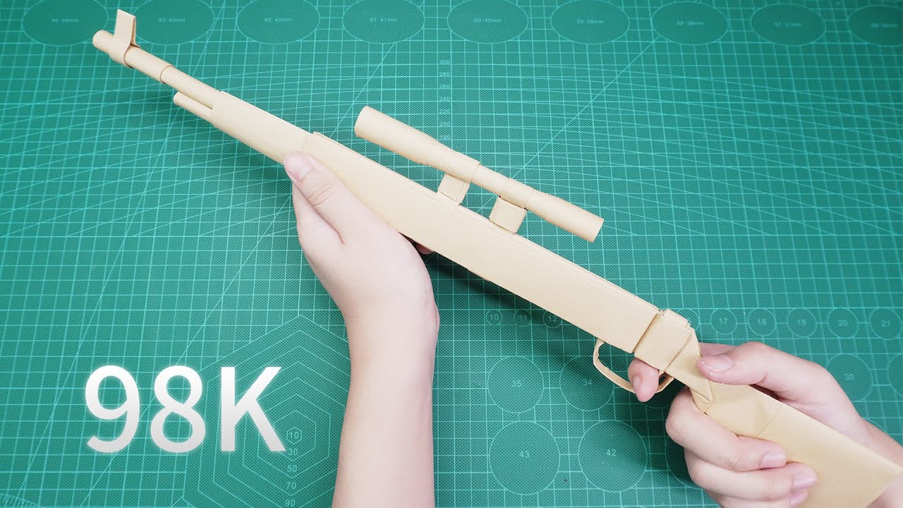 【Daoche】Origami | 98k Mauser Rifle // 用A4紙折的98k毛瑟步槍，造型超帥！