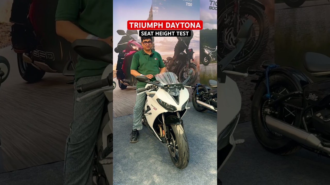 TRIUMPH DAYTONA 660 | SEAT HEIGHT TEST 🔥 Can You Flat Foot It? 🏍️ #Shorts