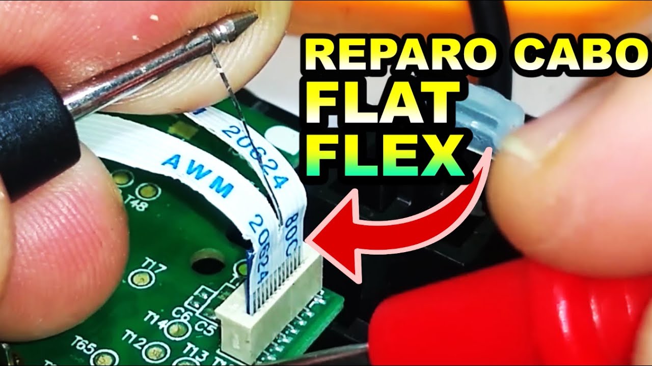 COMO REPARAR CABO FLAT FLET - CAUSEI CURTO CIRCUTO POR DESCUIDO