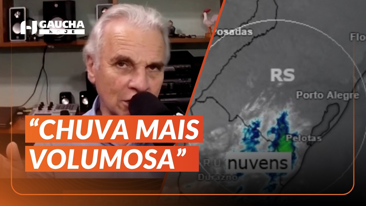 A volta da CHUVA no RS: PREVIS&Atilde;O DO TEMPO com Cl&eacute;o Kuhn | Ga&uacute;cha Hoje