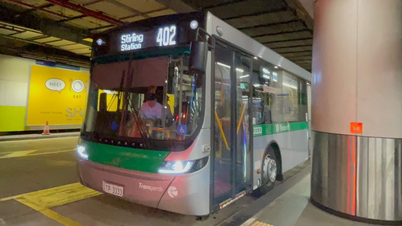 [More Mate Runs] Transperth Bus Route No. 402 (TP3333) Perth Busport to Stirling Station