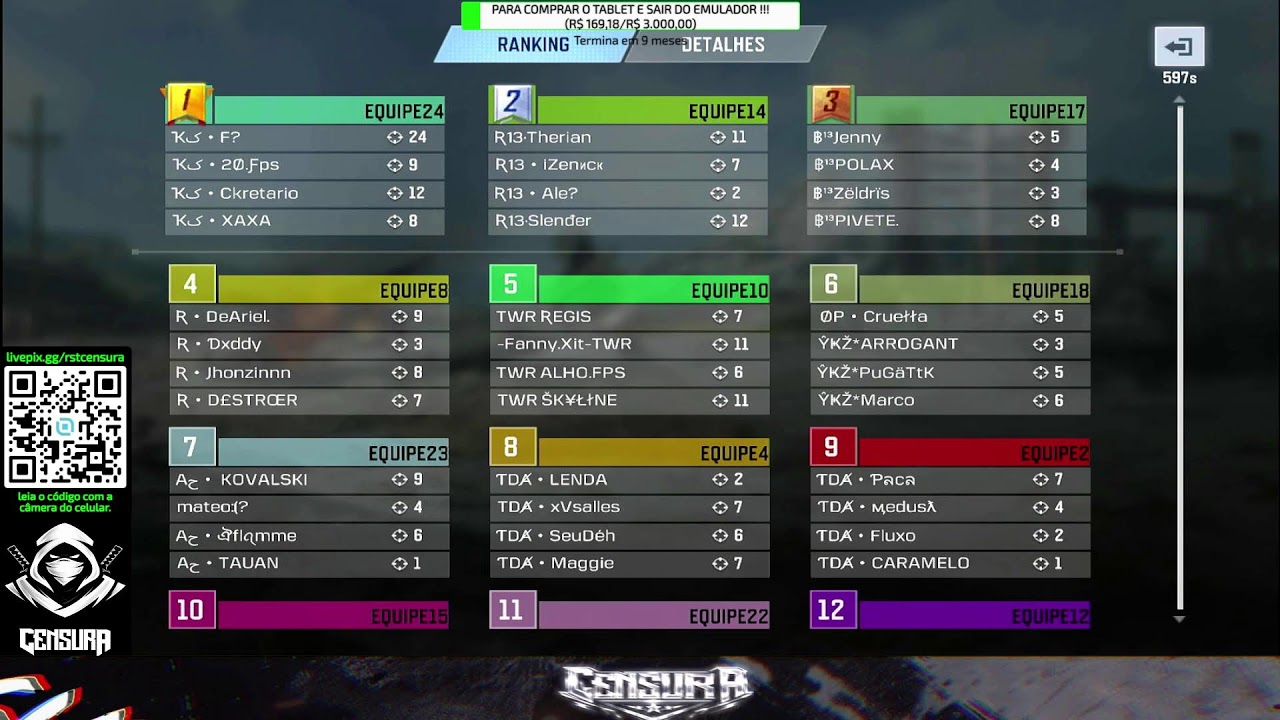 ** X-TREINO DO COLISEU ! **  Na Voz ... (RST.CenSuR4) #codm