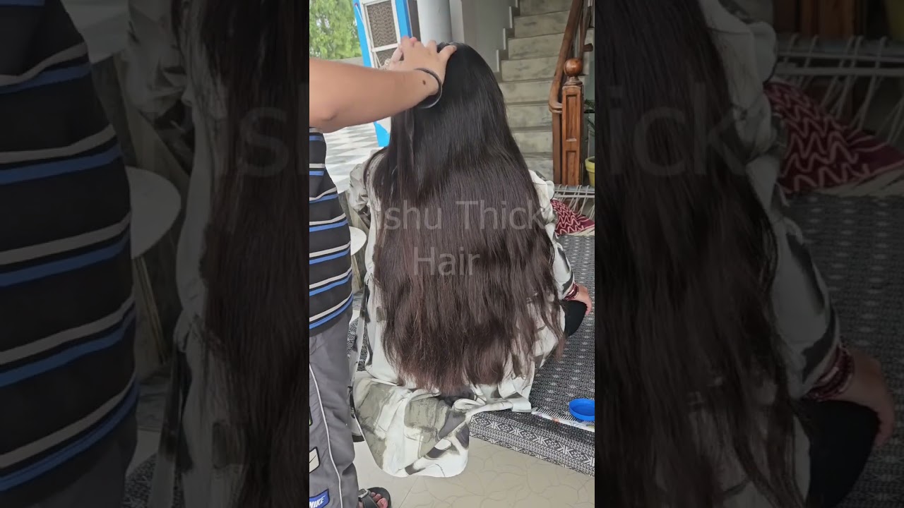 Hair styling by Neighbour of rapunzel Rishu at home | Hairplay | Long Hair | Silky Hair