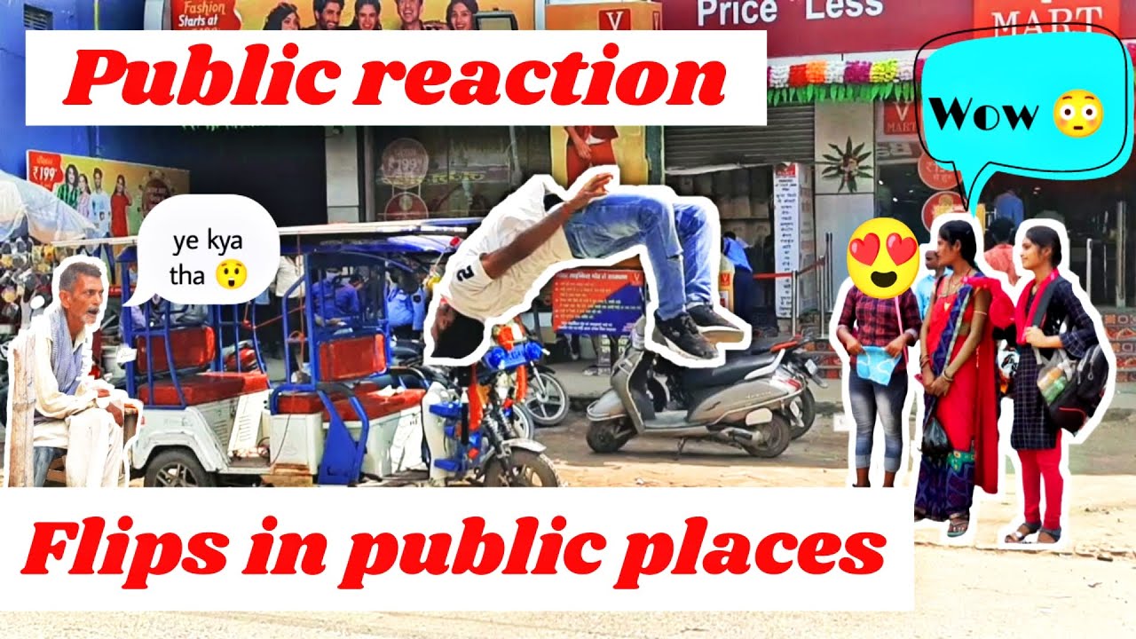 Flip in public places| crazy backflip public reaction| public reaction। Public reaction on flip
