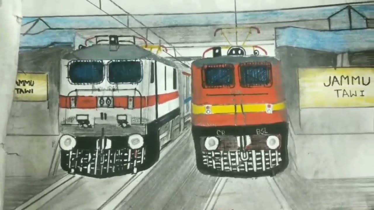 wap 7 swaraj express and jammu tawi _ Kolkata express in jammu tawi railway station