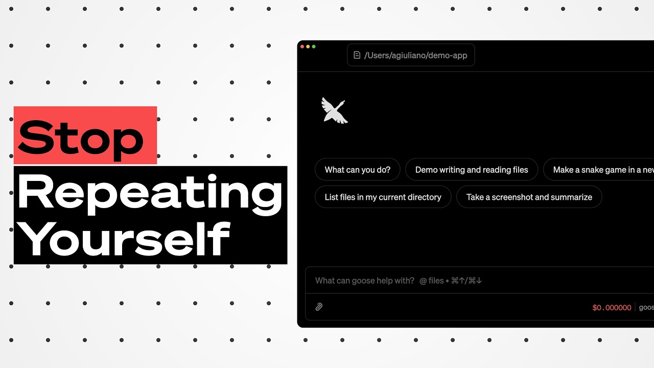 Перестаньте каждый раз объяснять свой код ИИ (руководство по подсказкам Goose)