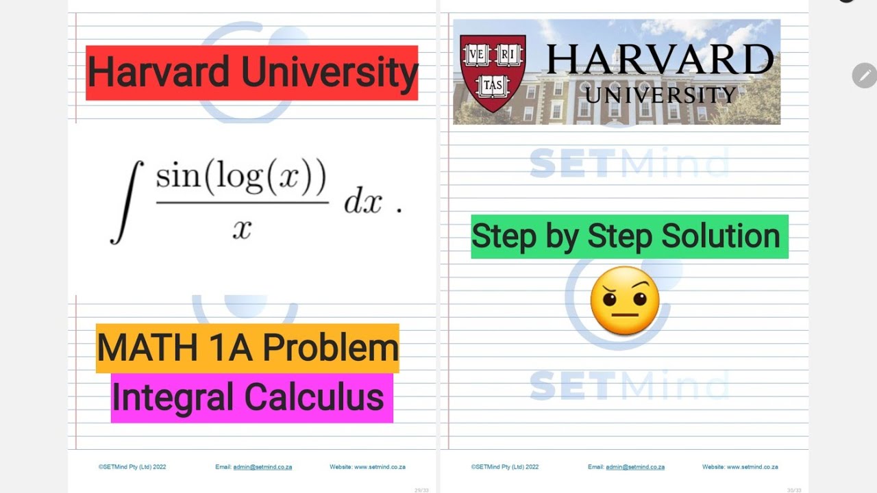 Задача по интеграции уровня MATH 1A Гарвардского университета упрощается с помощью SETMind