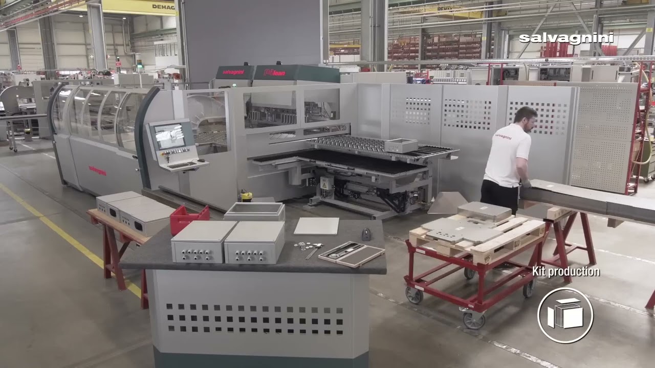 Salvagnini panel bending  P4 2116 kit production with heavy gage parts