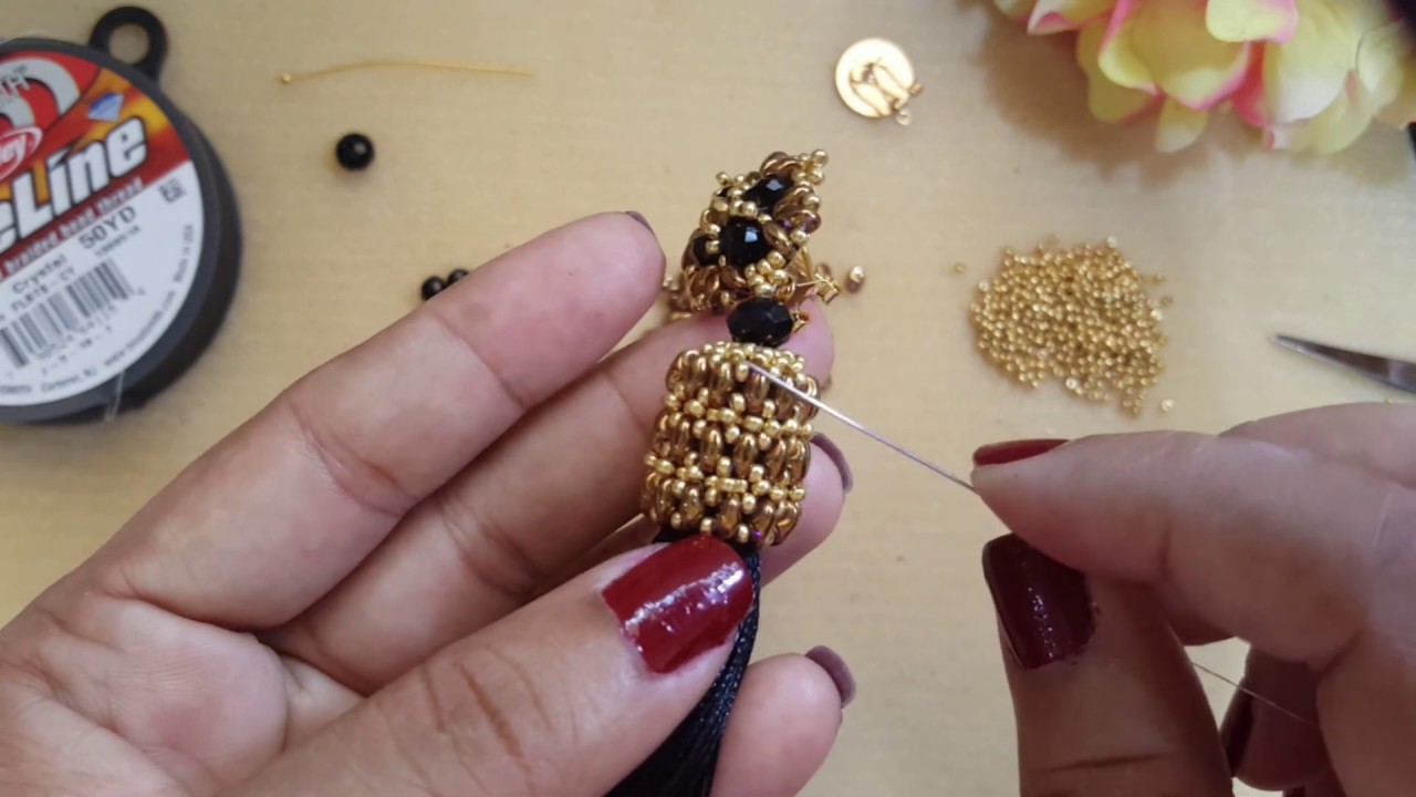Borlas Tassels en Super DUOS Cristales y Mostacillas