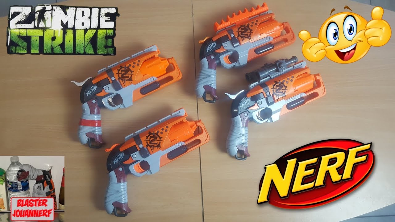 NERF ZOMBIE STRIKE HAMMERSHOT test et présentation en français fr
