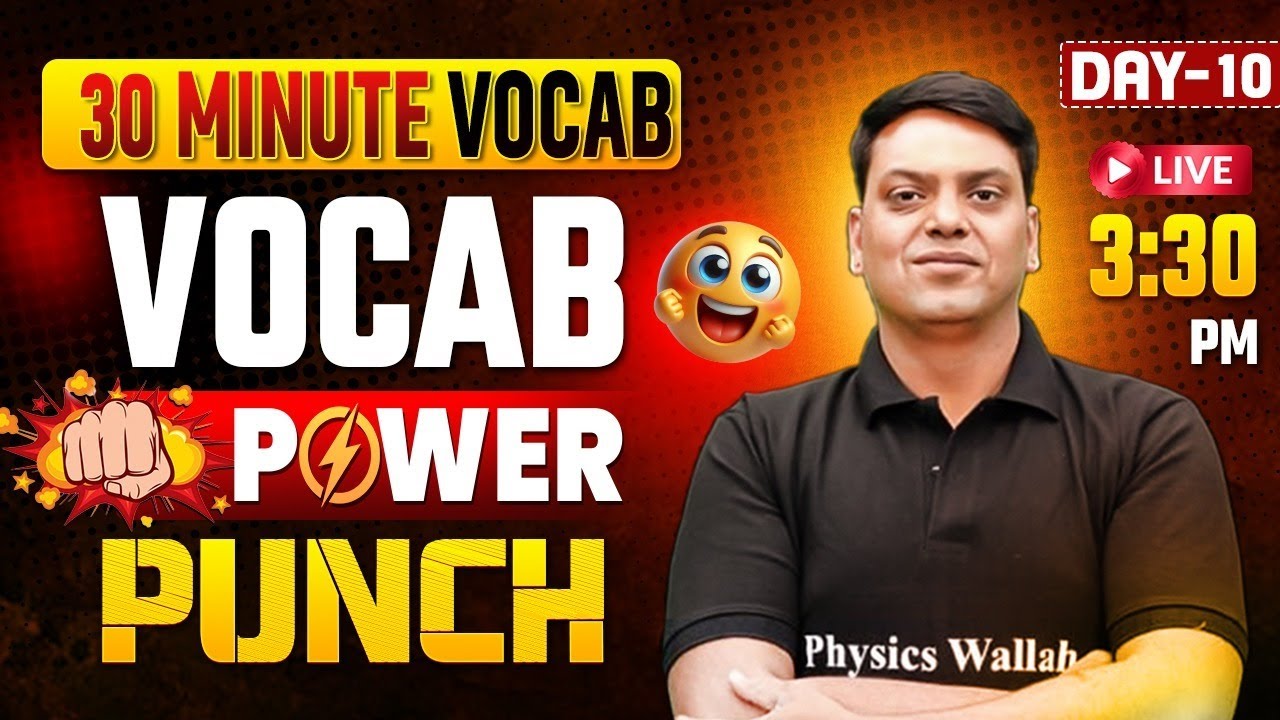 The Vocab Show | SSC Exams Vocab, Grammar, Reading, Pronunciation | Class - 12 | Vivek Tripathi sir
