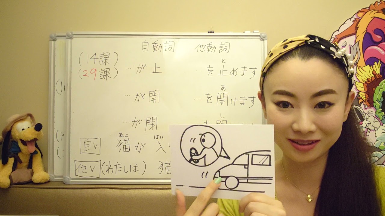みんなの日本語29課① 自動詞と他動詞 Minna No Nihongo L29 Intransitive Verb and Transitive Verb 大家的日本語29課 窓が開くVS窓を開ける