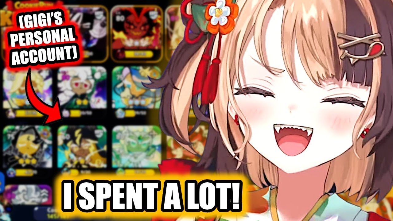 Gigi casually flexes her w̶h̶a̶l̶e̶ personal account during Cookie Run Kingdom sponsorship stream...