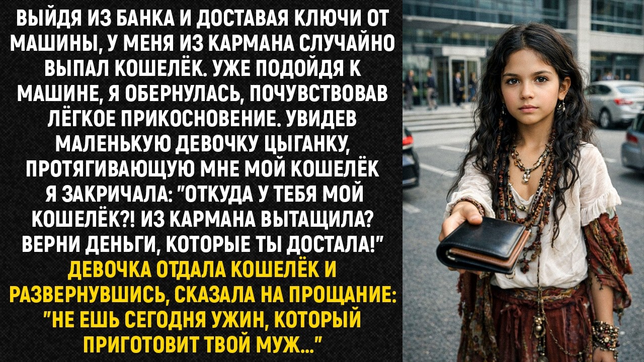 Выйдя из банка и доставая ключи от машины, у меня из кармана случайно выпал кошелёк...