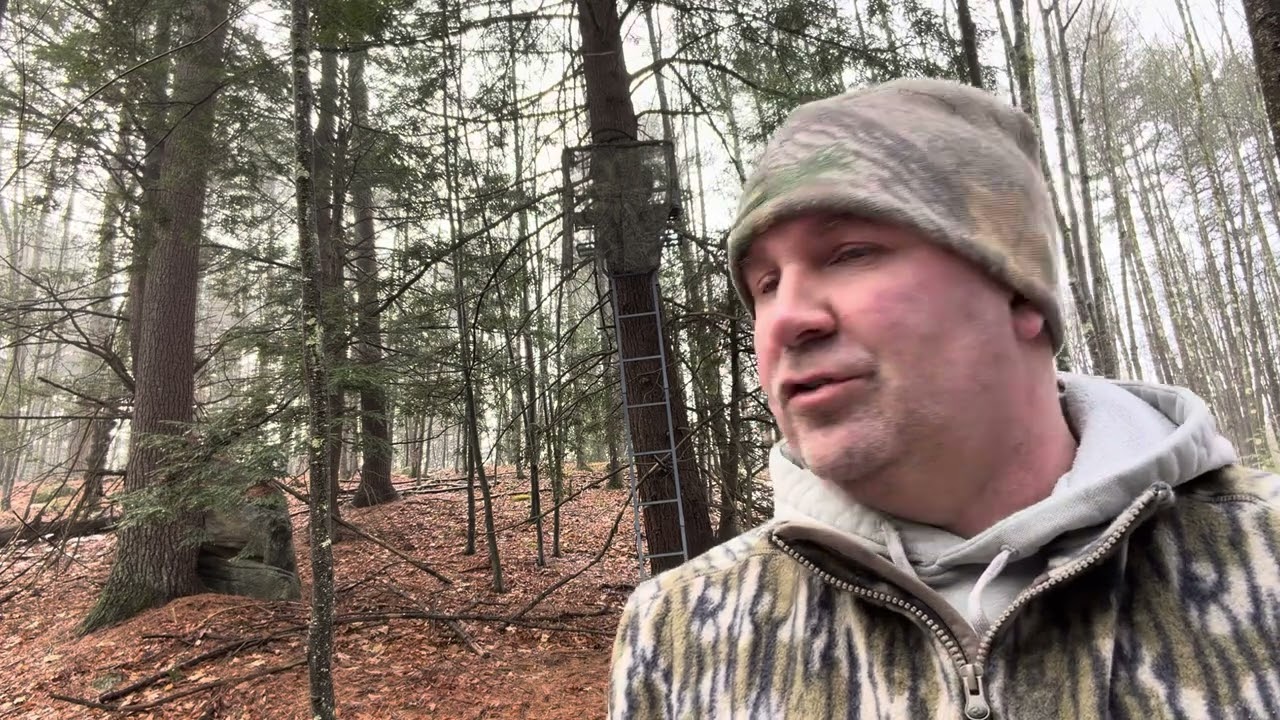 Treestand set up tactic. @biggametreestands @MossyOak 