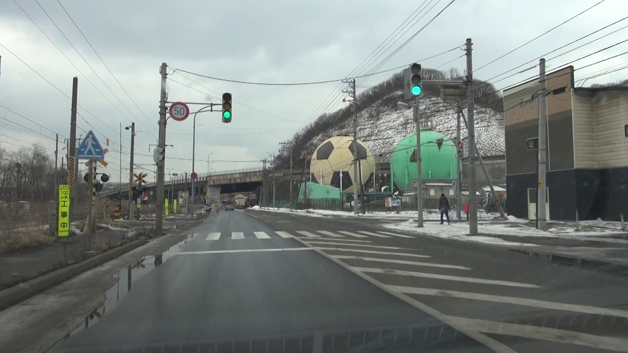 日の出母恋通 [ #室蘭市 1080p 車載動画 2019ドライブ]：母恋中央通交点～道道919号・道道107号分岐|Muroran city road Hokkaido Japan