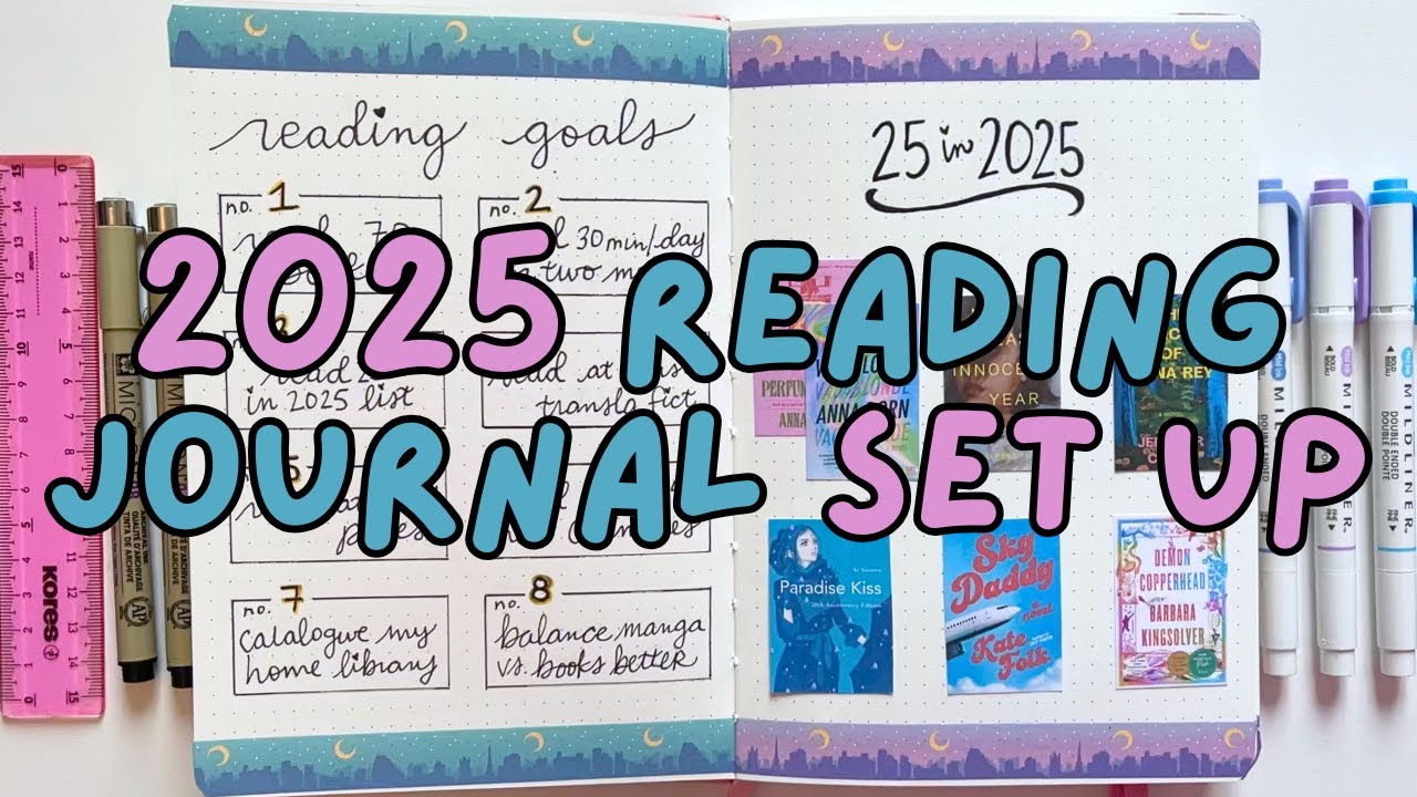 setting up my 2025 reading journal 📖🖊️sneak peak!