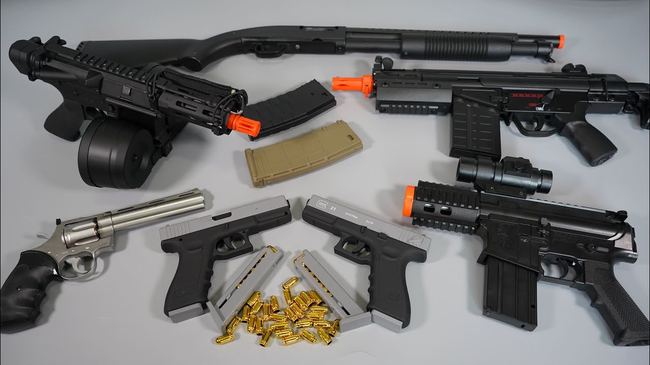 M4 or AR15 Drum magazine - Toy Gun Airsoft Gun - Mirco AR - Glock Shell ejecting-Toy Guns Collection
