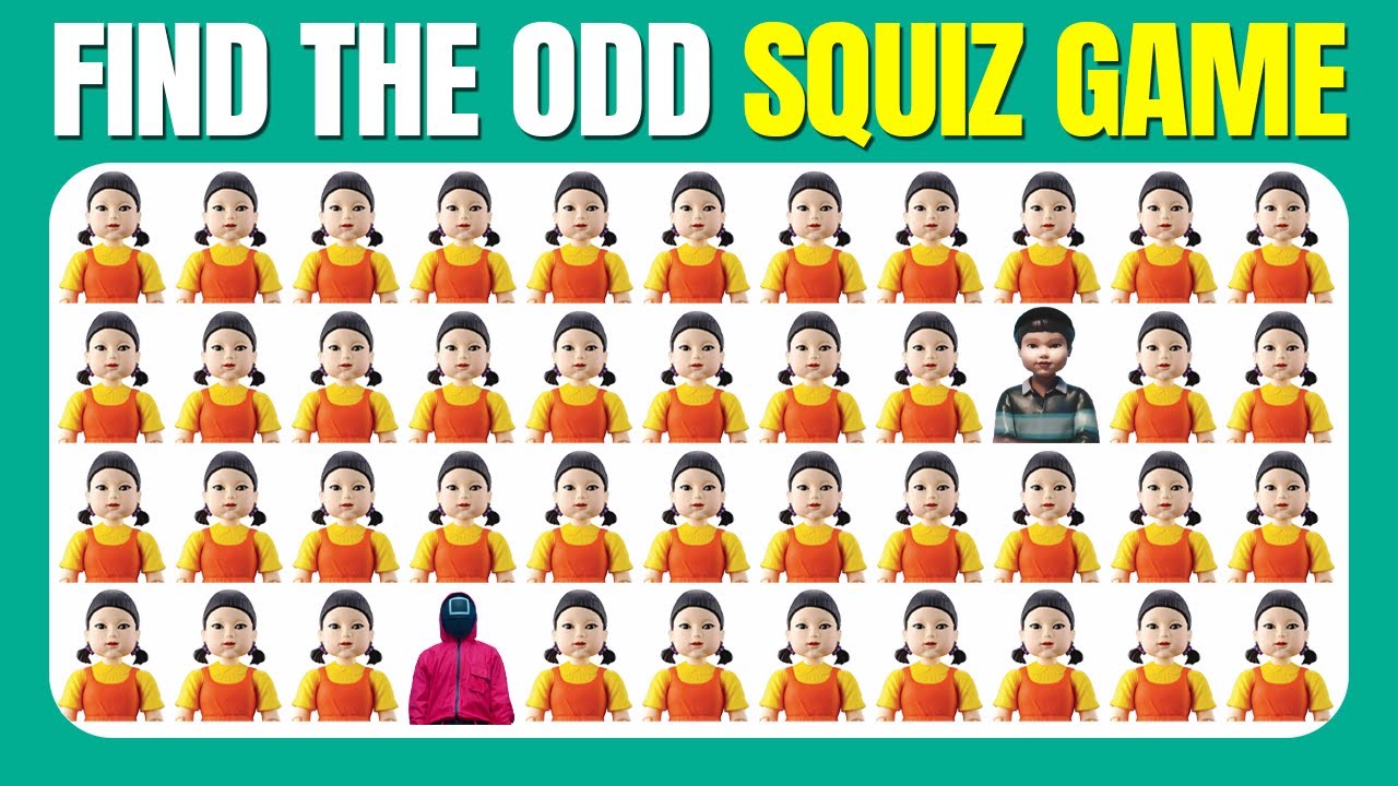 Find the ODD One Out - Squid Game 2 🦑🎮🕹 | 40 Levels | Easy, Medium, Hard | Quizzer Odin