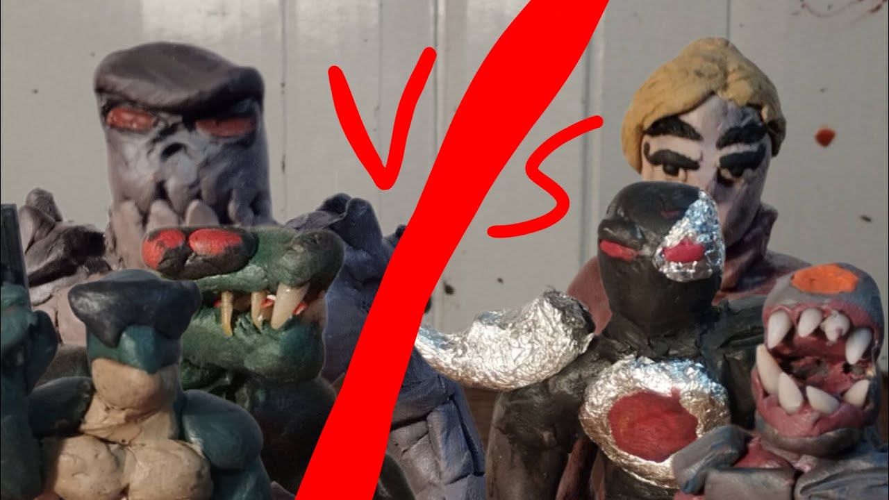 LIZARD TRIO VS CYBORGS OF THE BLACK LOTUS (CLAY MOTION)