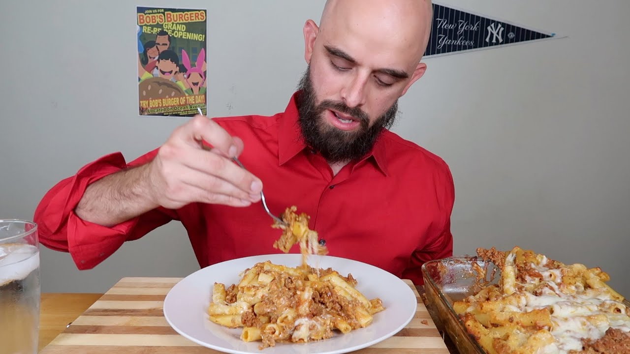 Baked Ziti Mukbang and Cooking Tutorial | Mukbang starts at 3:38