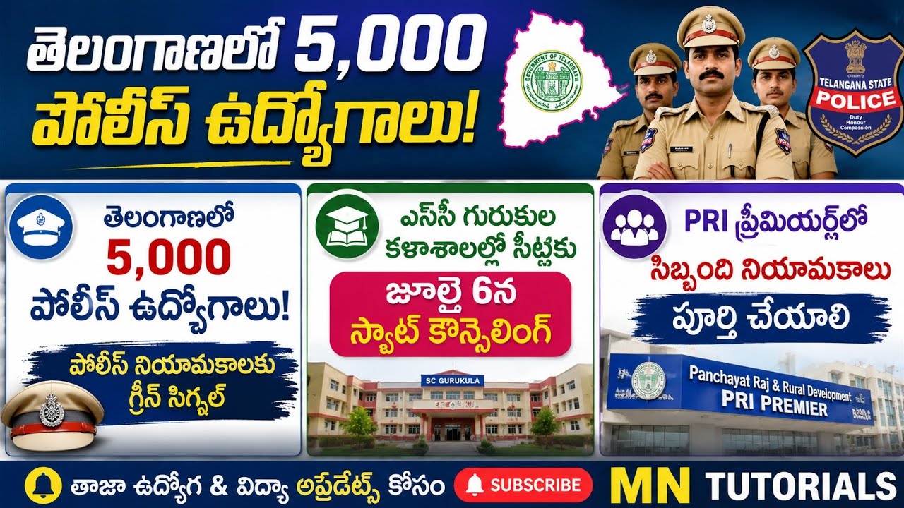 Telangana Police job update for 5000 posts 2026 | Job updates