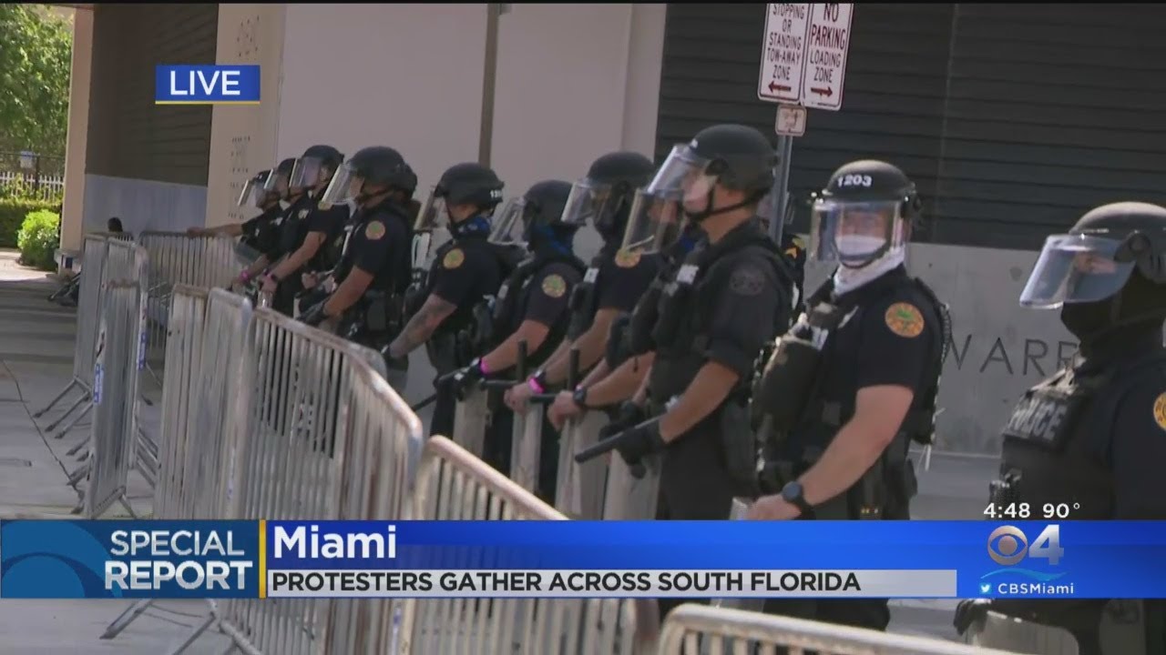 WEB EXTRA: Officers In Place Outside Miami Police Department