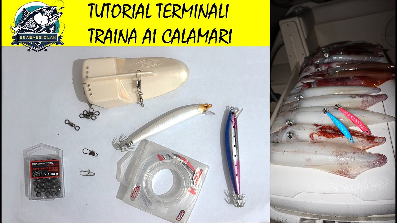 TRAINA AI CALAMARI TUTORIAL. Vediamo come preparare le lenze con gli affondatori 