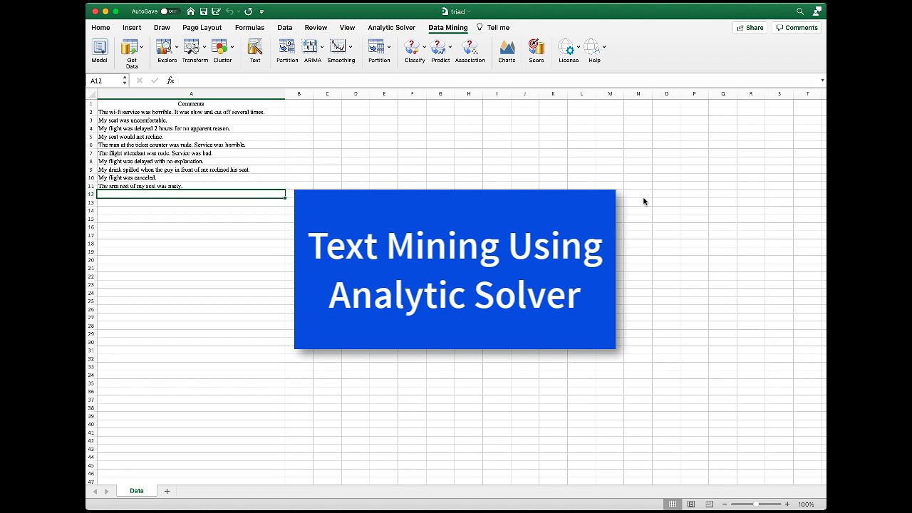 Text Mining Using Analytic Solver