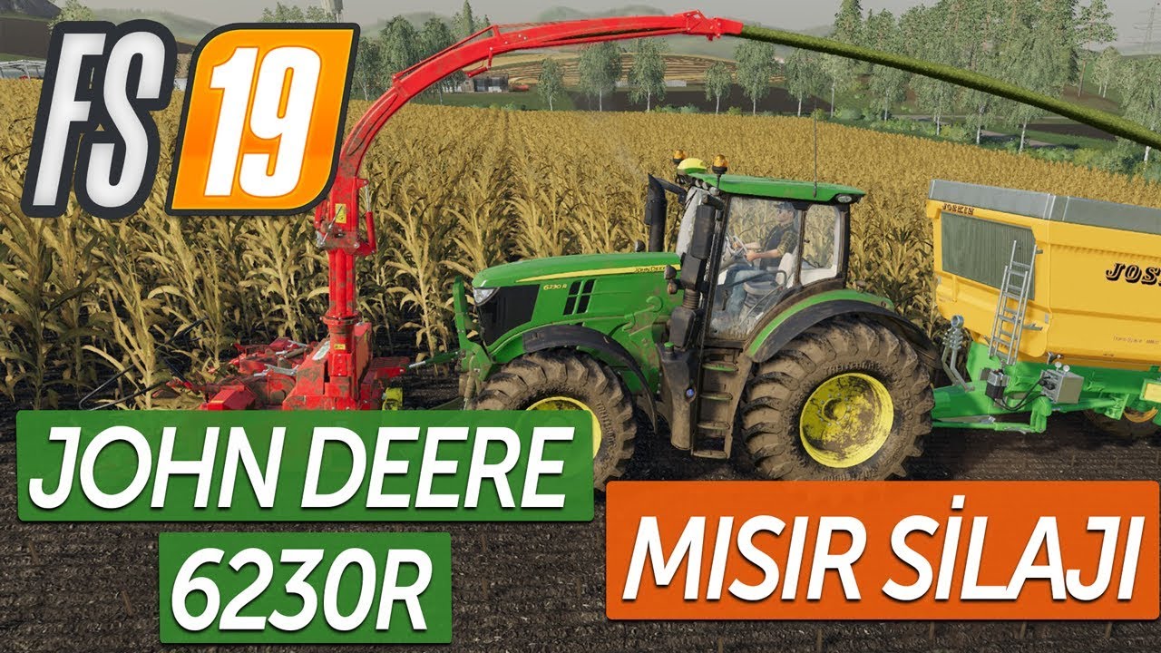 FS 19 Multiplayer - John Deere 6230R Traktörle Mısır Silajı (OraletBirlik Çiftliği)