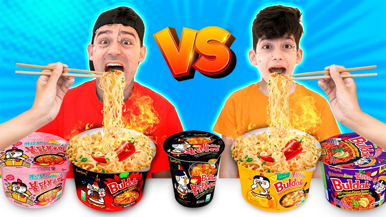 MOST SPICY Noodles Taste Challenge Jason VS Alex