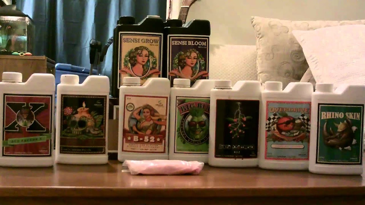 Nutrient Lineup For Grow420Guy and The Gnome Brothers