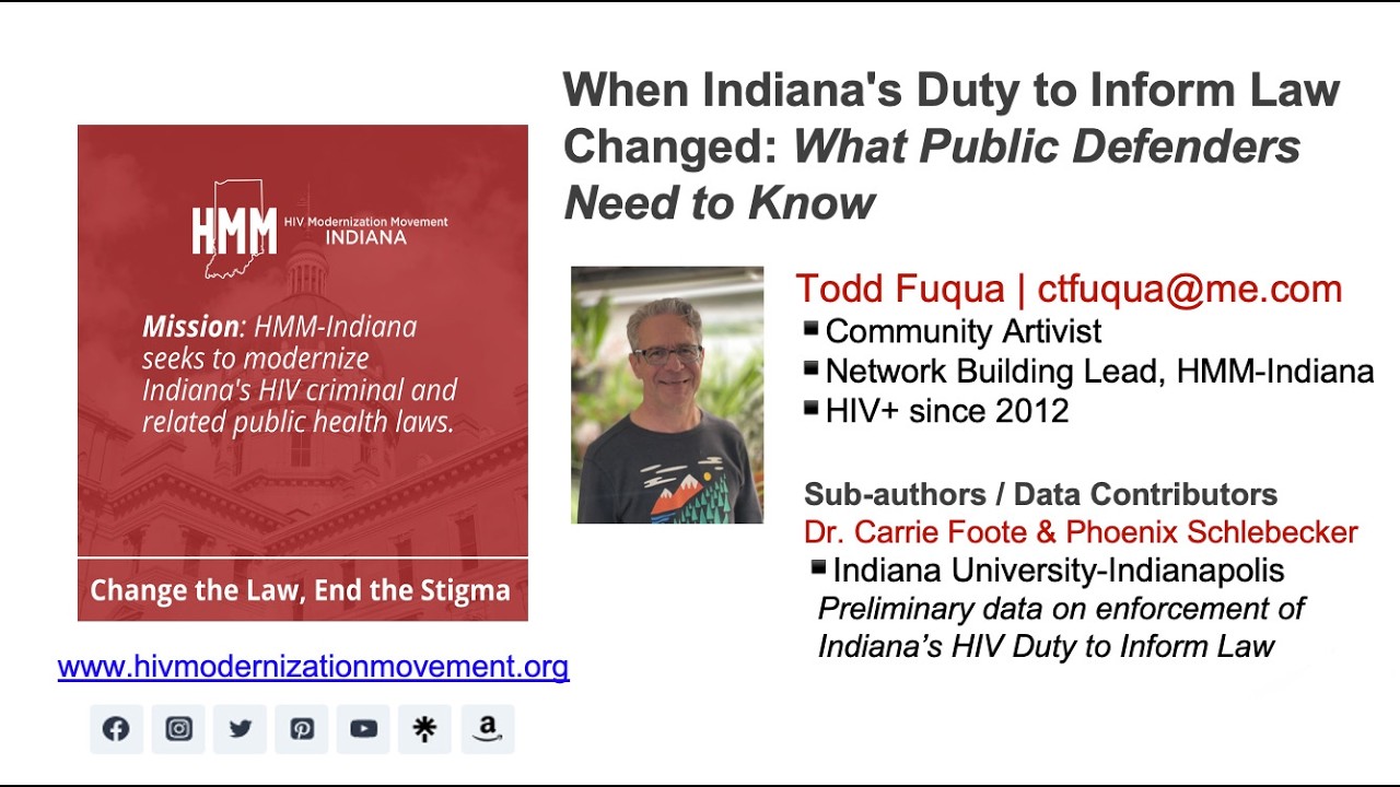Indiana HIV Disclosure Law After 2020: What Public Defenders Need to Know