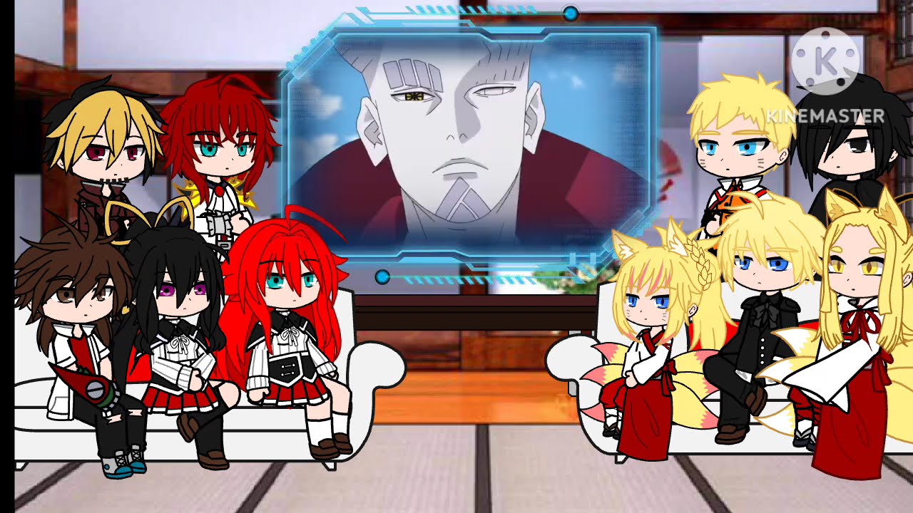 реакция персонажей DxD на Наруто как отец куны А Саске как дядя 5/5 часть