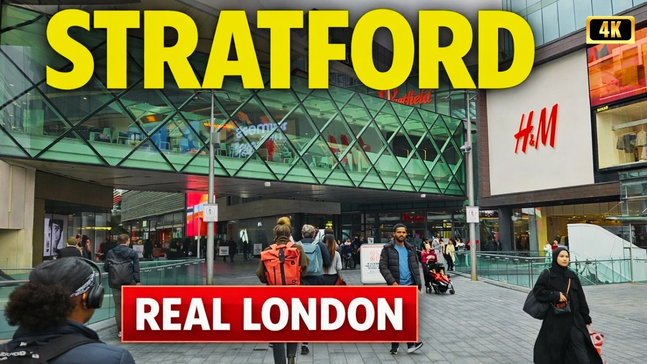 Stratford London 🇬🇧 Westfield Stratford & City Life, East London Walk | 4k