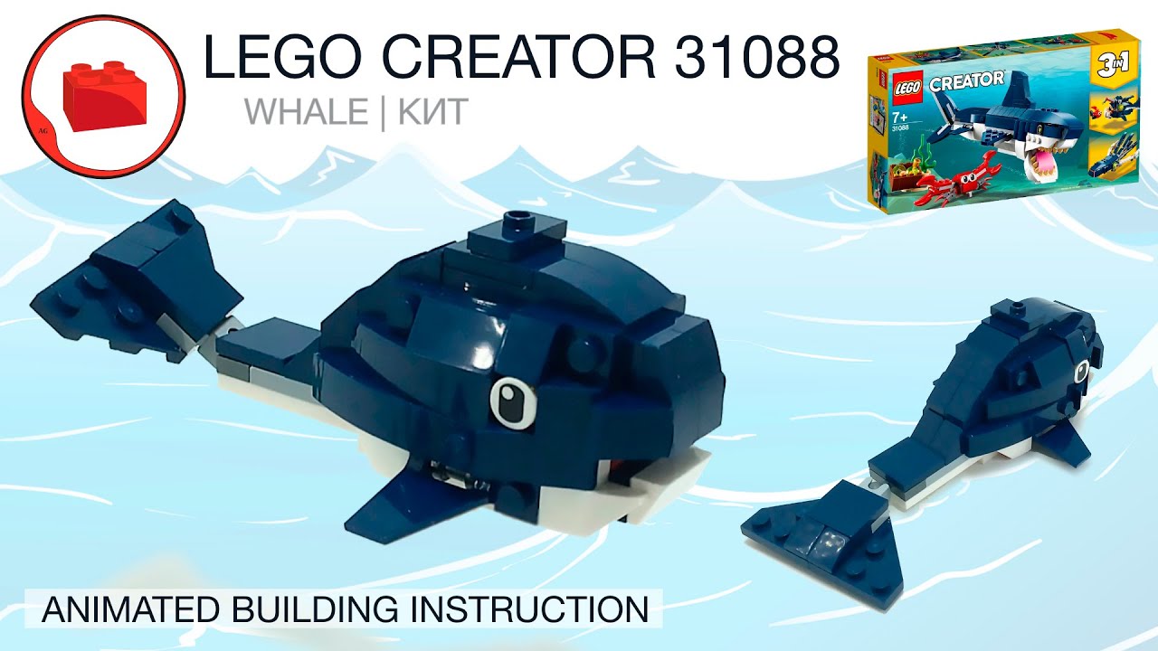 Whale MOC - LEGO Creator 31088 Deep Sea Creatures alternative build instructions.