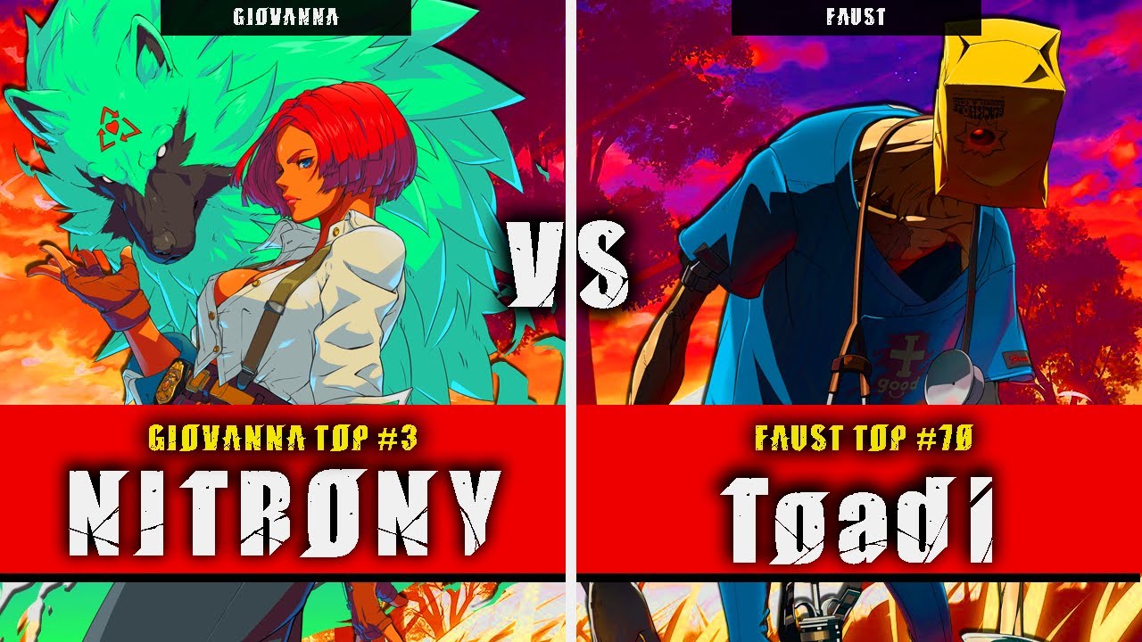 GGST | NITRONY (Giovanna) VS Toadi (Faust) | Guilty Gear Strive High level gameplay