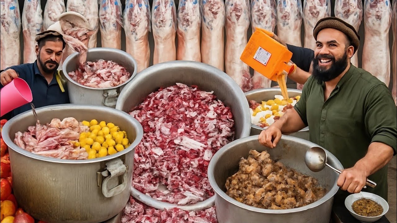 500 KG Traditional Rosh Dampukht 🇦🇫 | 10 Whole Sheep Slow-Cooked in Ancient Afghan Style