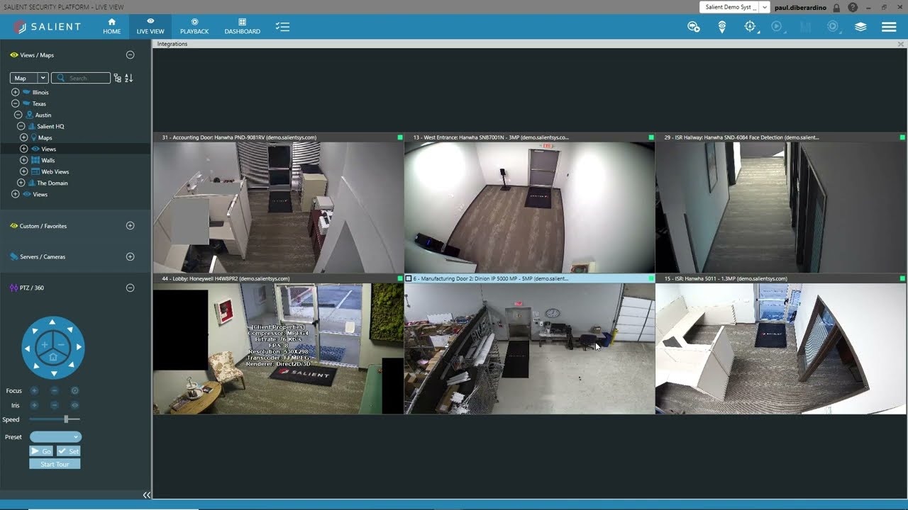 AMAG Symmetry Access Control inside of Salient Systems CompleteView Demo