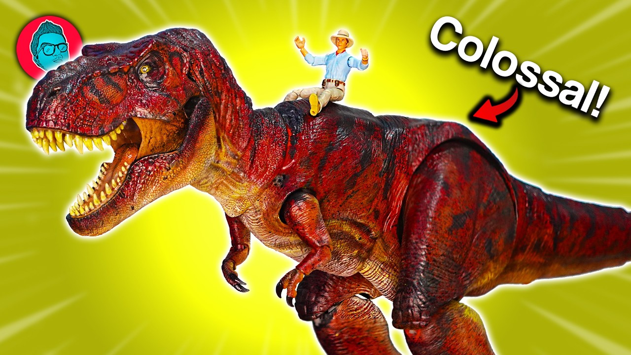 🔴 La INCREÍBLE & GIGANTE T-REX ROJA escala AMBER COLLECTION! 🦖 (Repaint Custom)